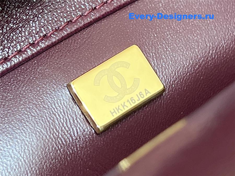 Ch**el burgundy mini flap bag