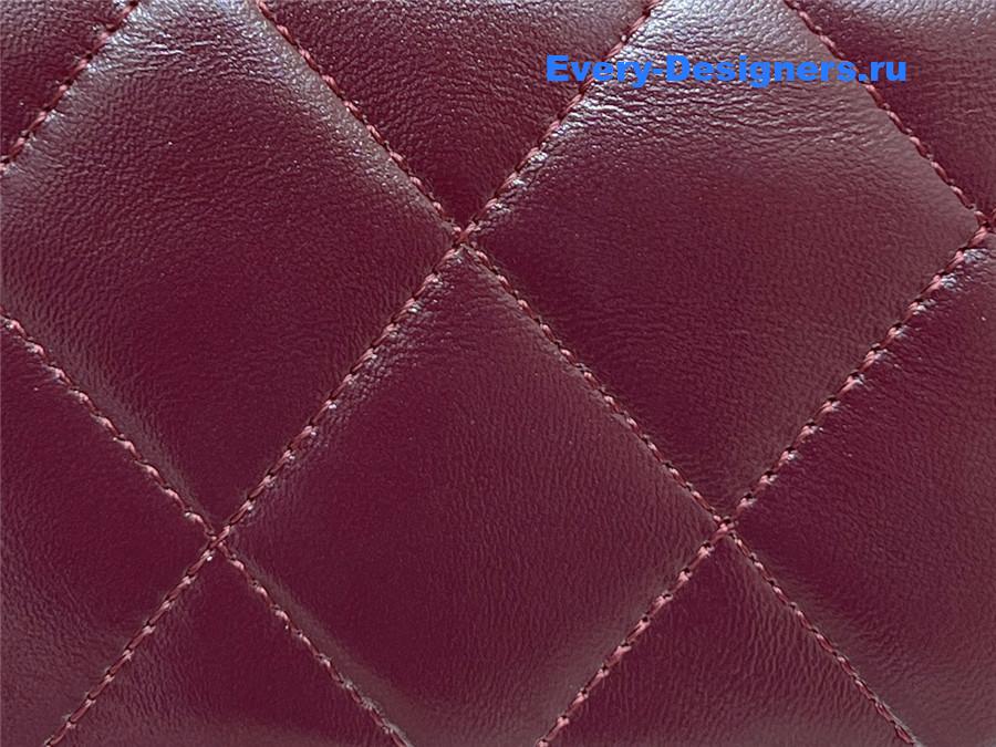 Ch**el burgundy mini flap bag