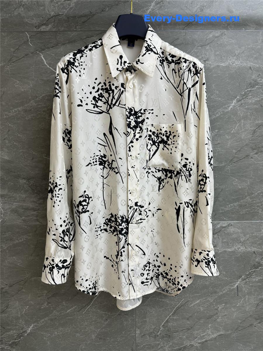 l0vis Vvtt0n monogram tree silk shirt