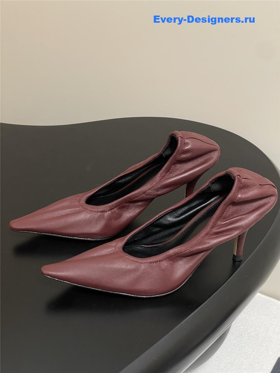 The R0w liisa burgundy leather pumps