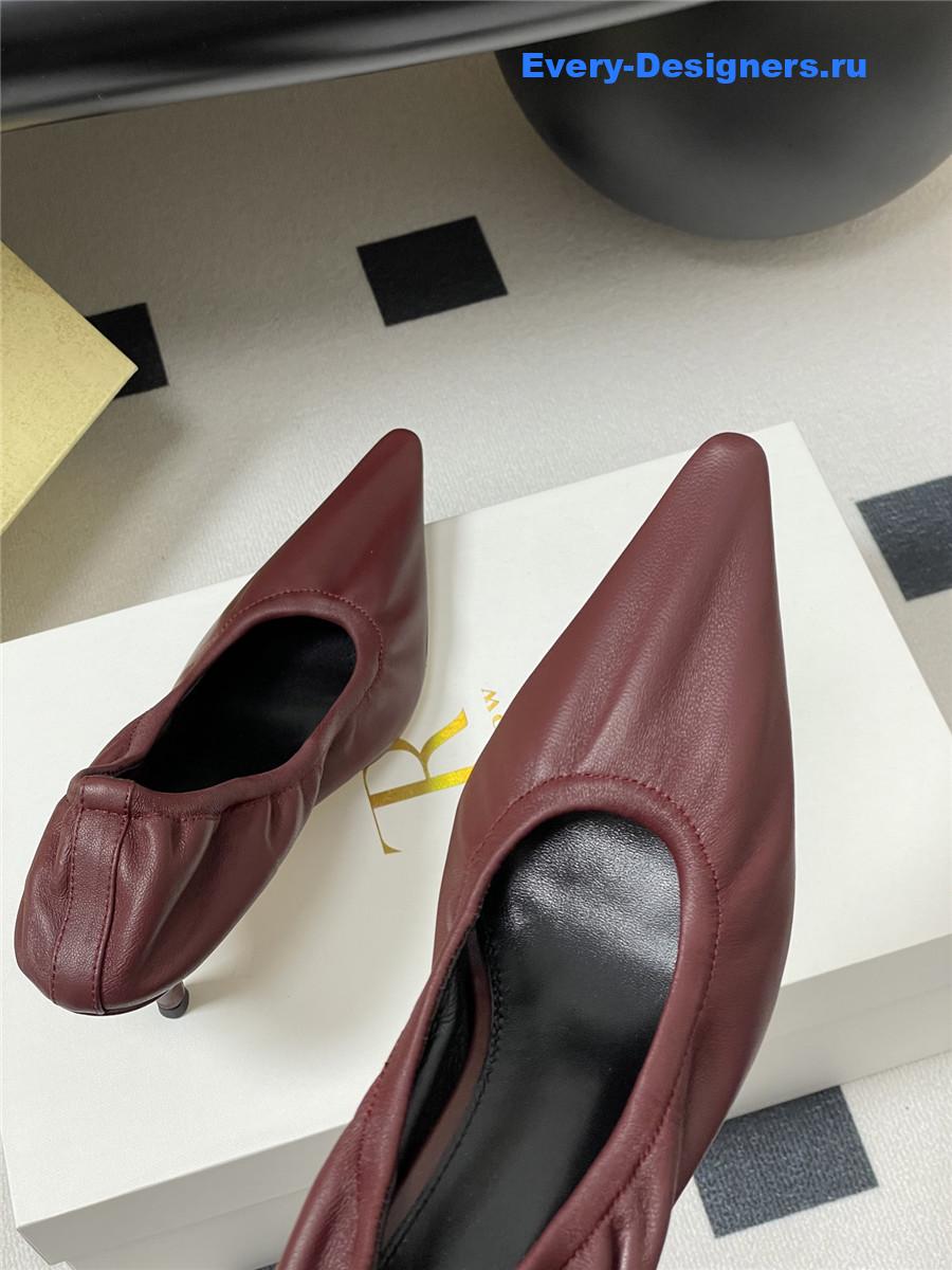 The R0w liisa burgundy leather pumps