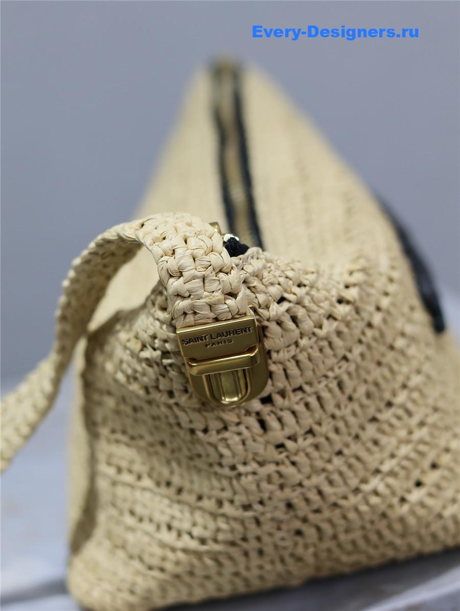 Sa1nt Lau*nt le rafia crossbody bag in brown