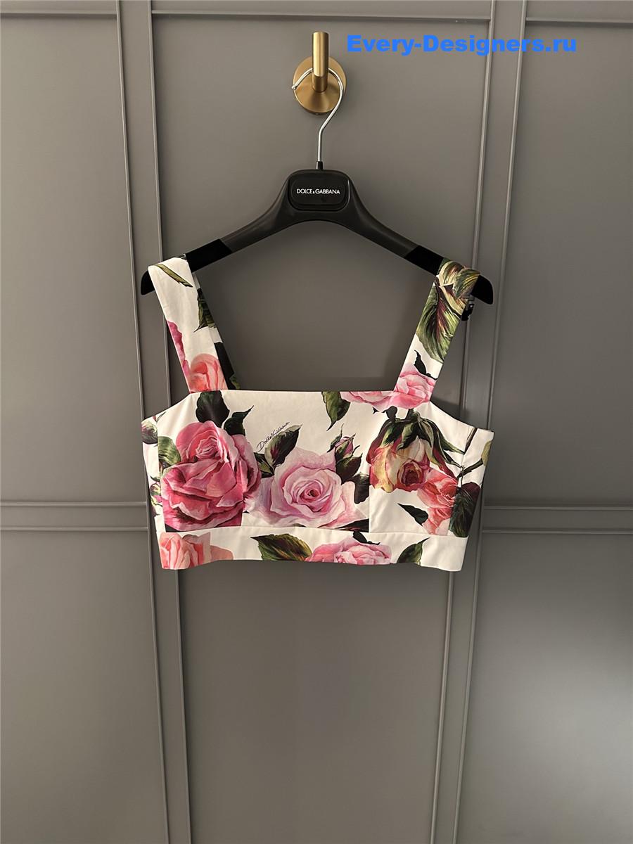 Dolce & Gabbana Tweed Crop Top