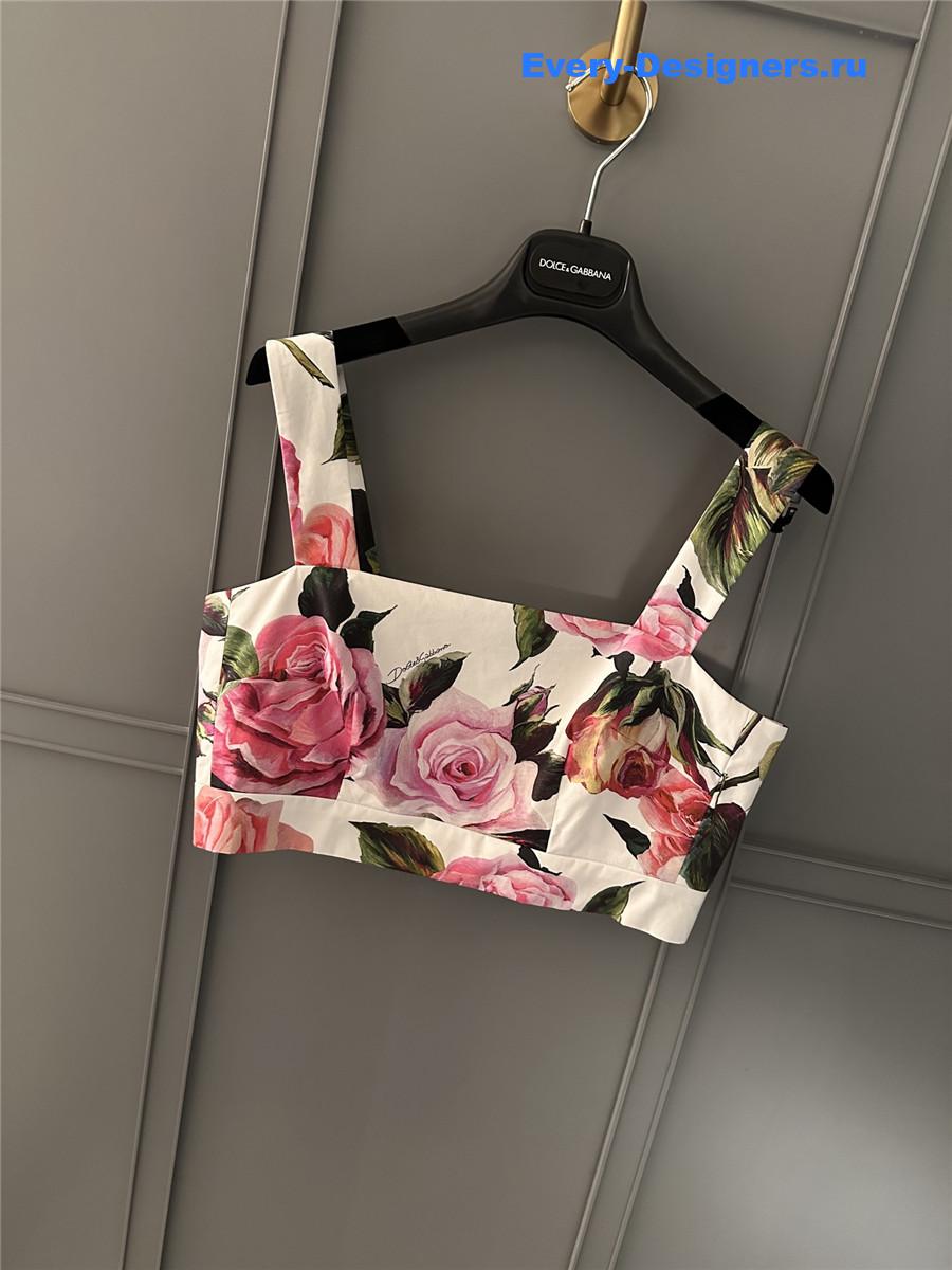Dolce & Gabbana Tweed Crop Top