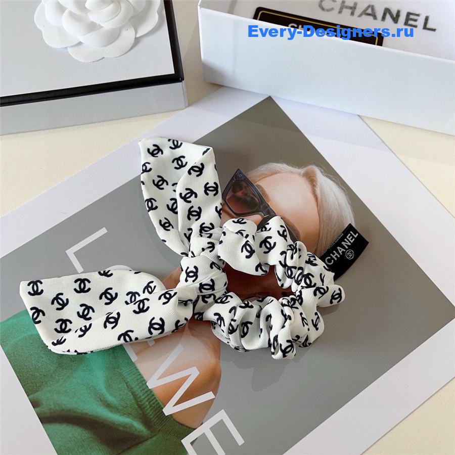 Ch**el logo ribbon hair tie