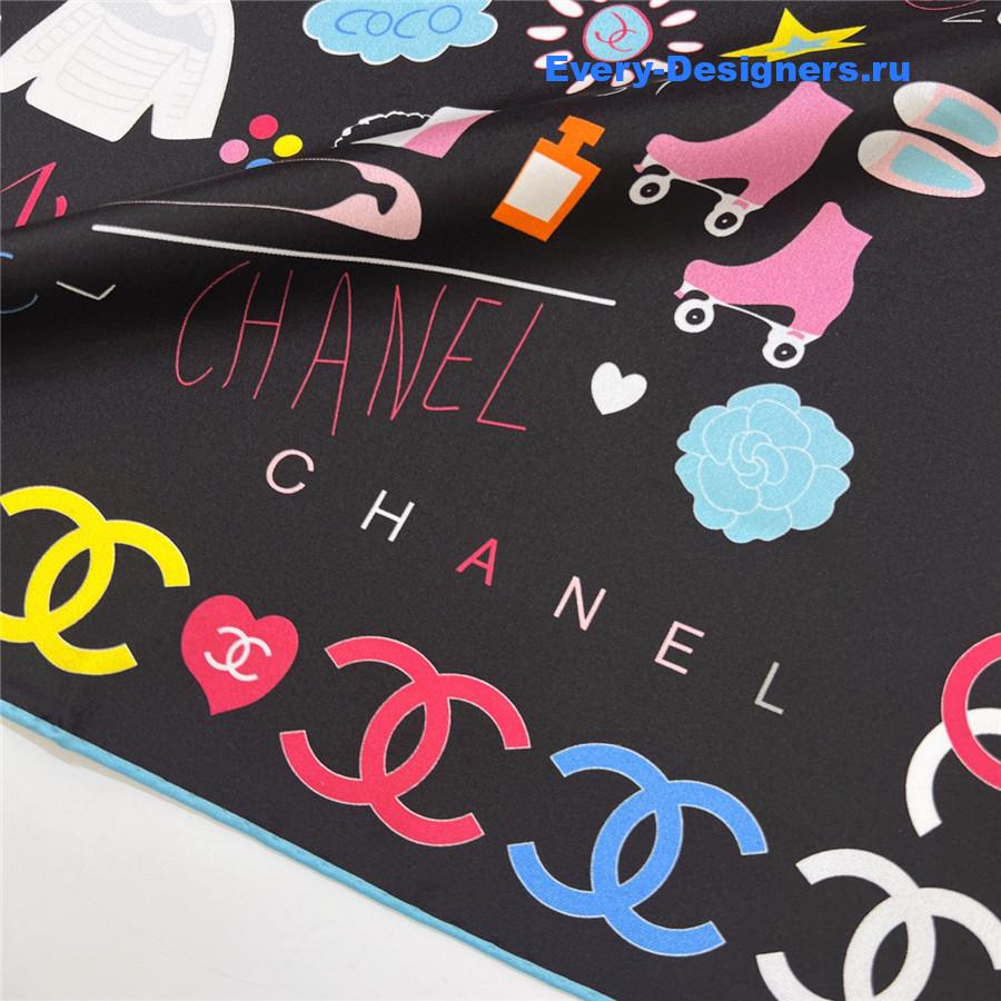 Ch**el cc print silk scarf