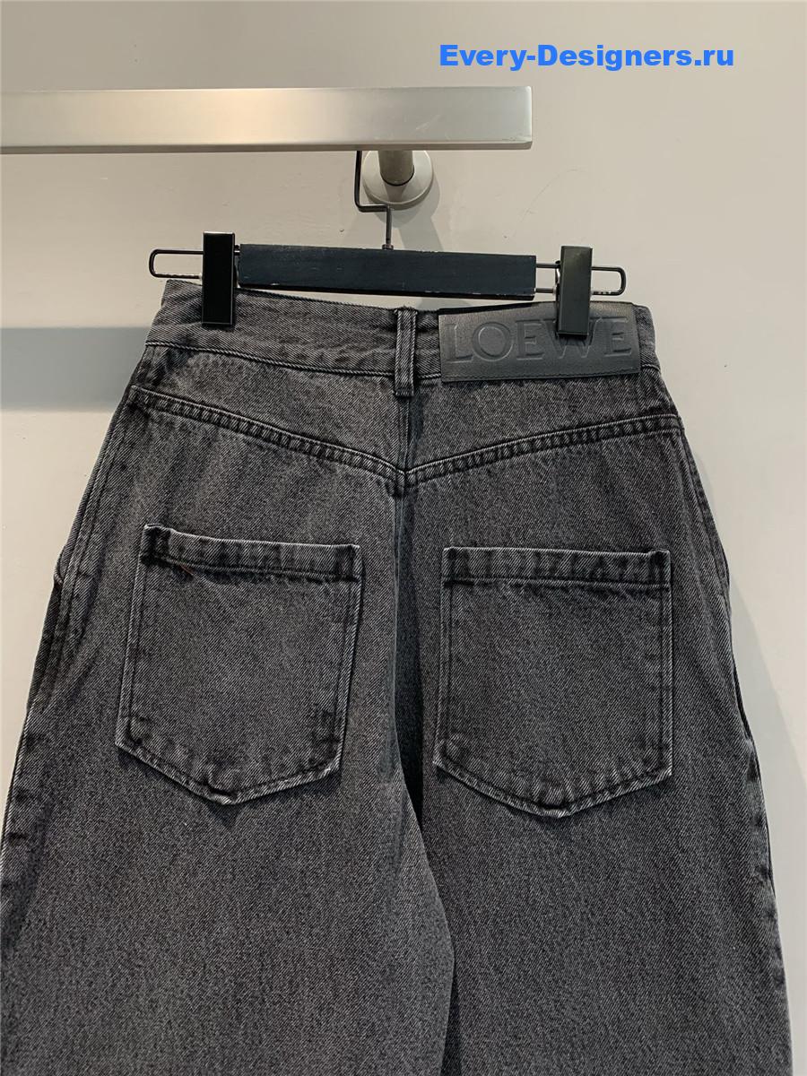 L0ew* grey anagram baggy jeans