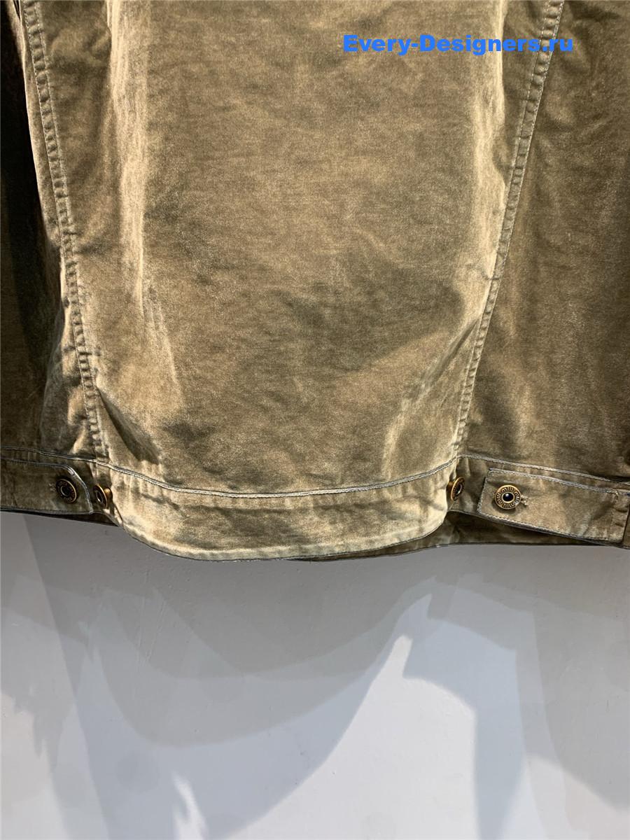 Miu Miu Tobacco Chambray Blouson Jacket