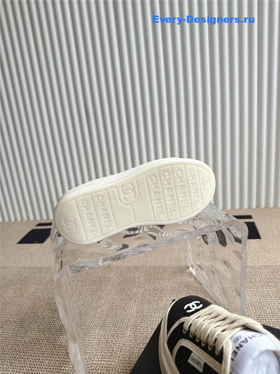 Ch**el black cc logo platform sneakers