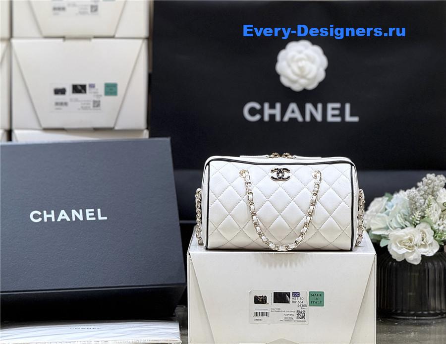 Ch**el white matelasse clutch