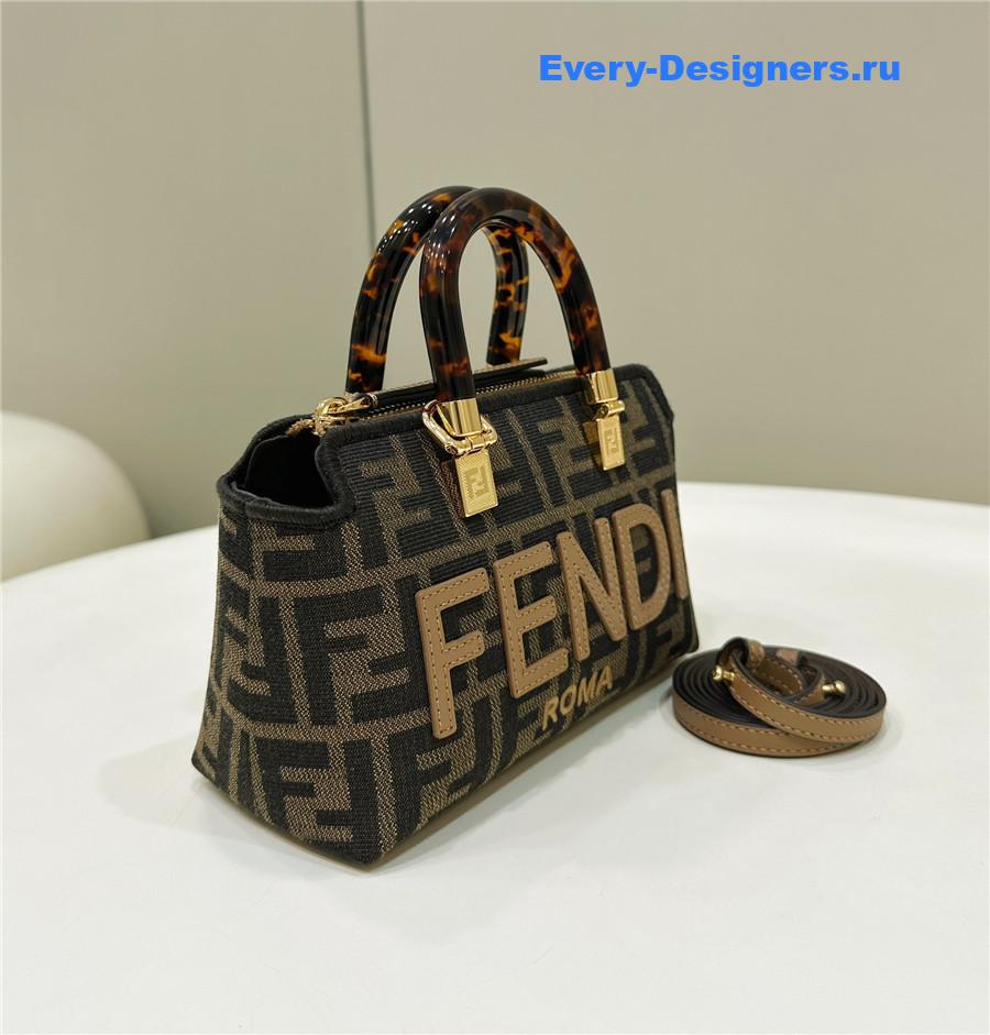 F**di small brown ff boston bag