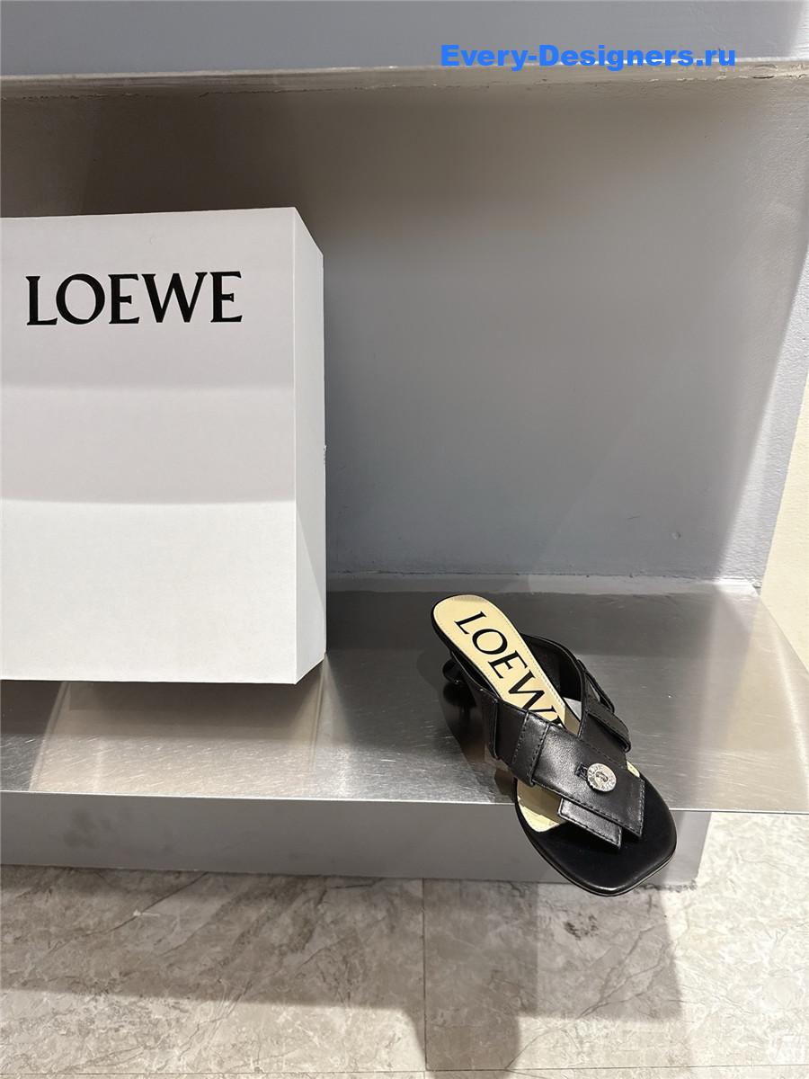 L0ew* toy panta black sandals