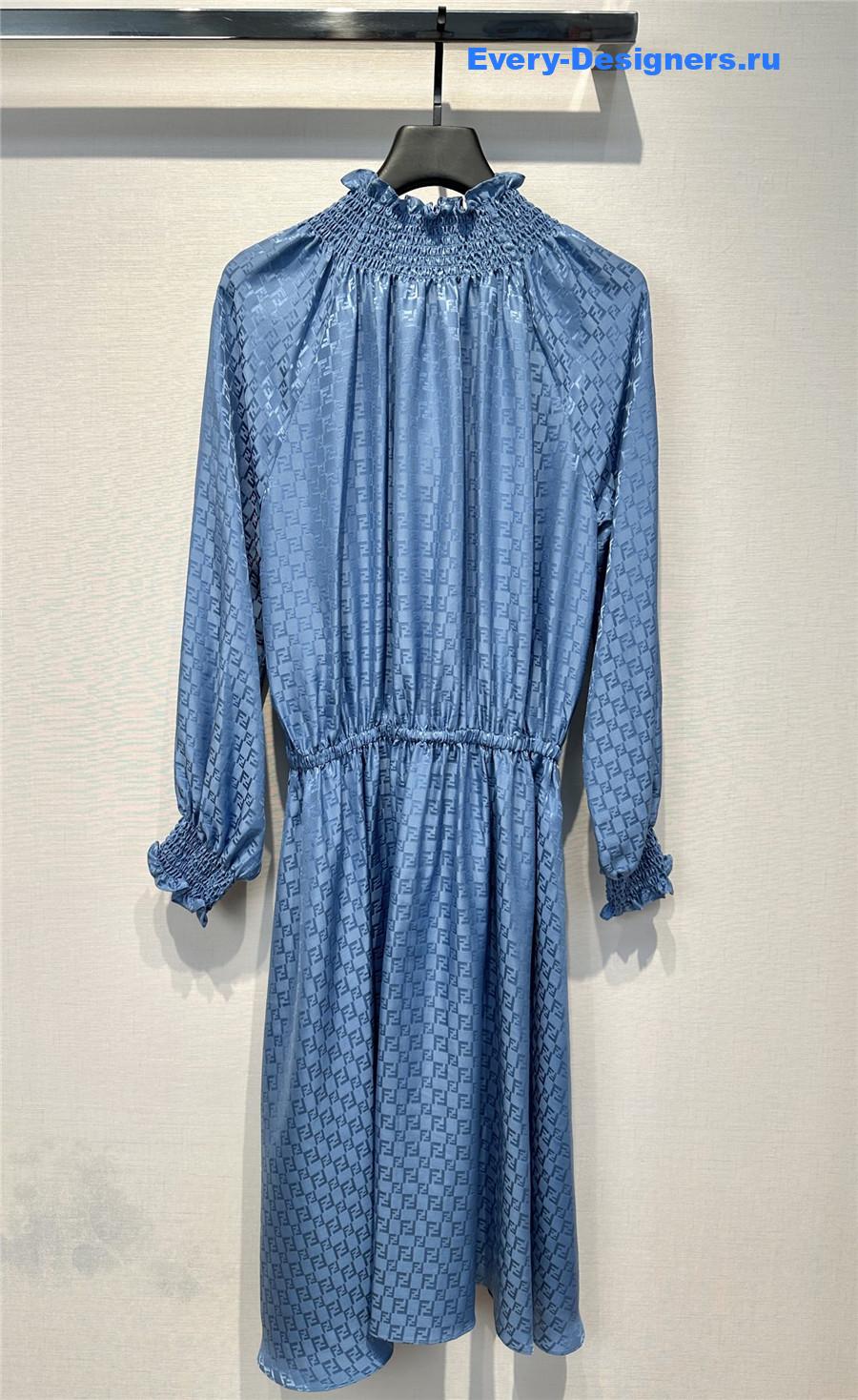 F**di ff blue silk dress