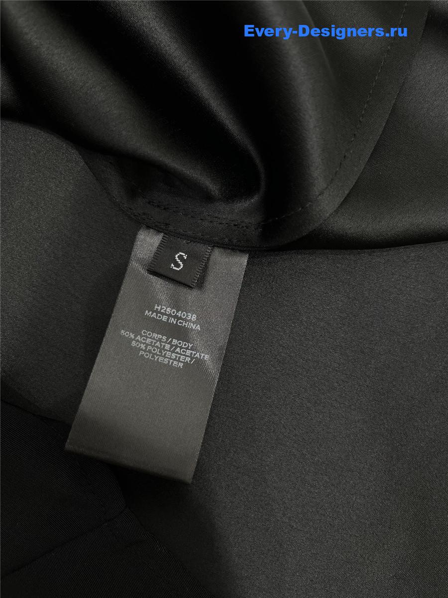 Balmain Black Silk Satin Shirt