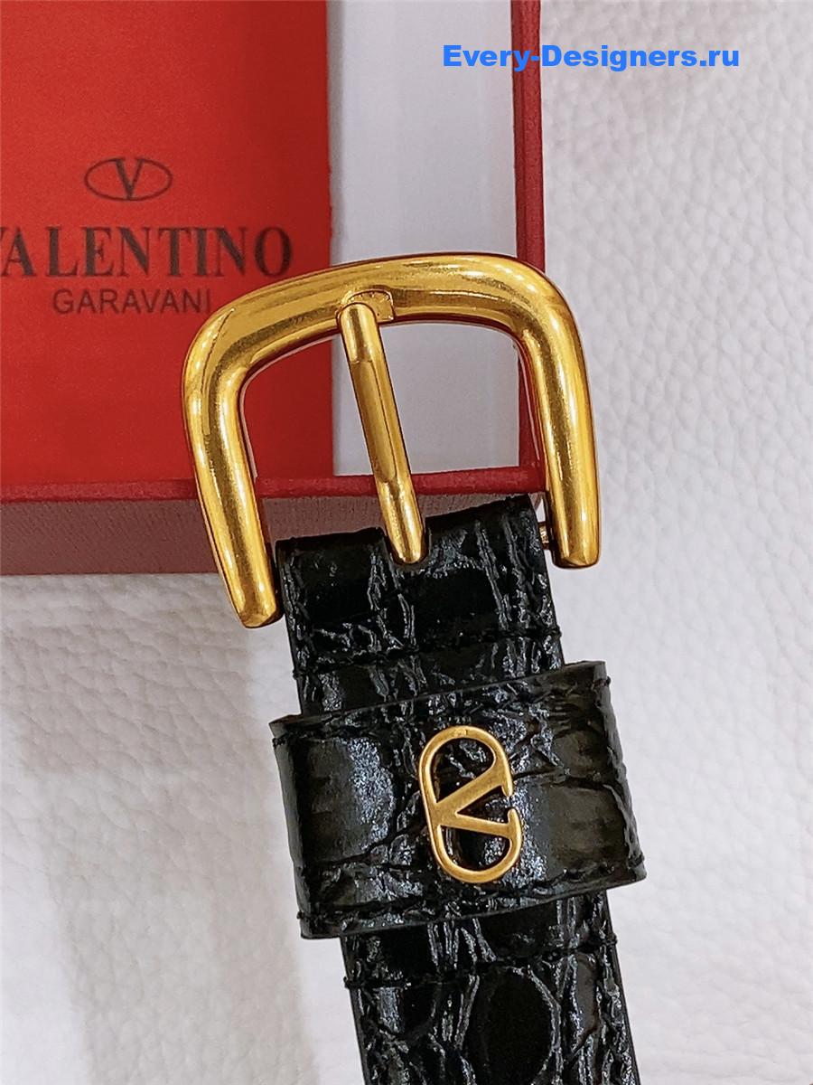 Va1e*ntin0 garavani vlogo belt black