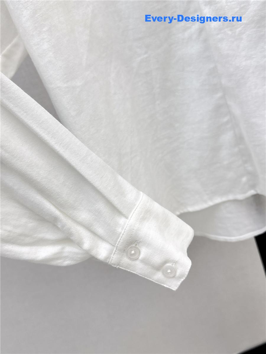 BC White Embroidered Linen Top