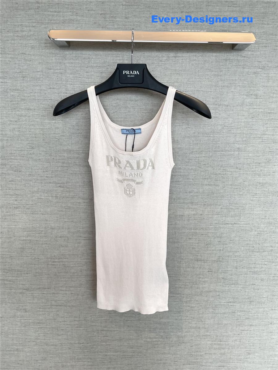 Pra*a beige silk vest