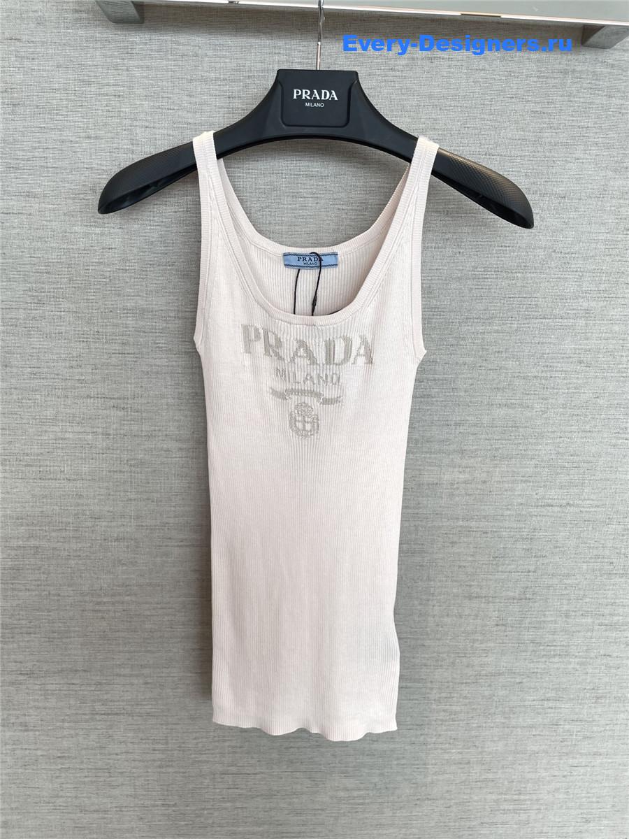 Pra*a beige silk vest