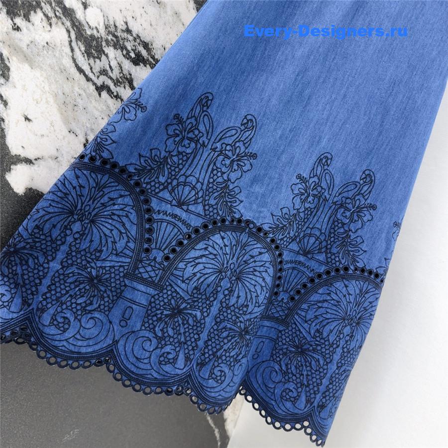 Zimm Coco Embroidered Denim Dress