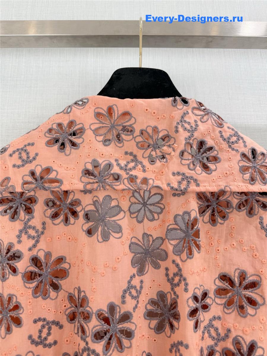 Ch**el silk flower embroidery dress