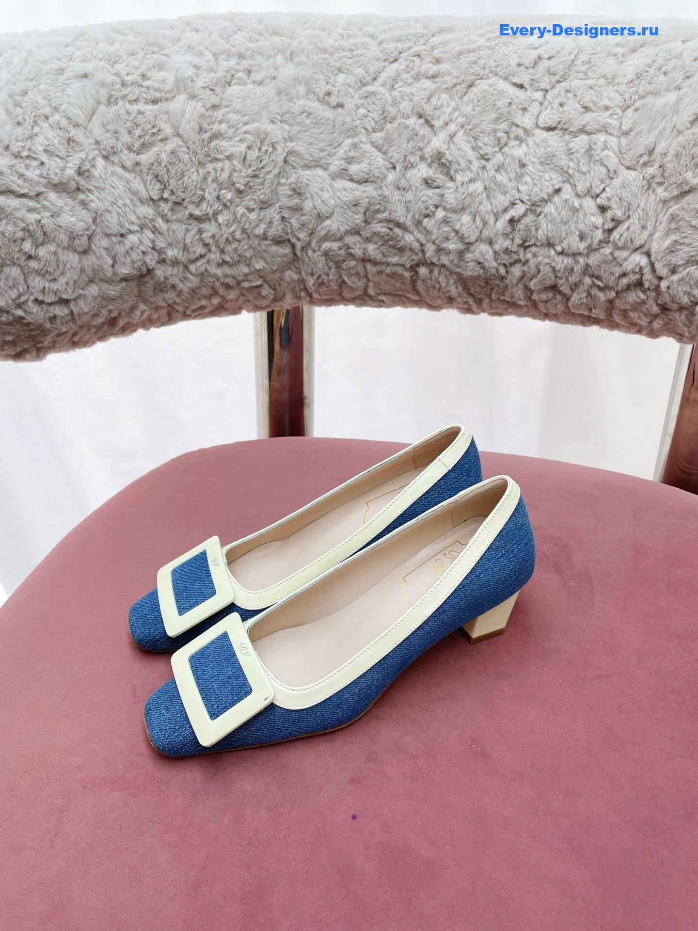 roger u1u1er denim pumps