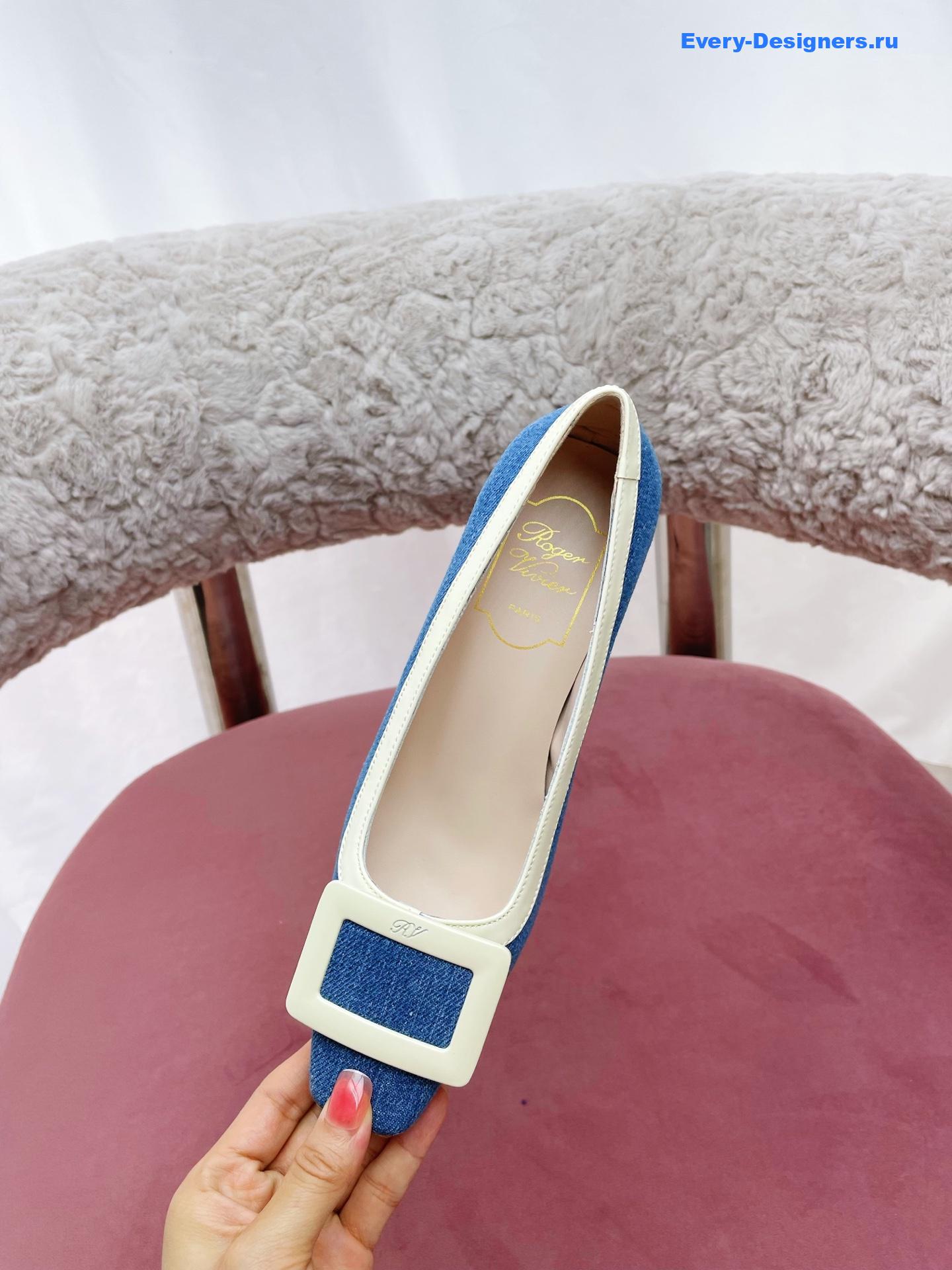 roger u1u1er denim pumps