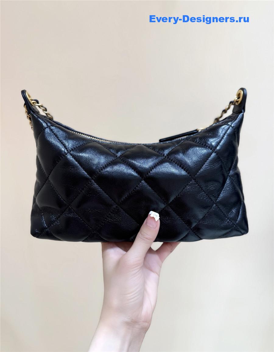 Ch**el black lambskin hobo