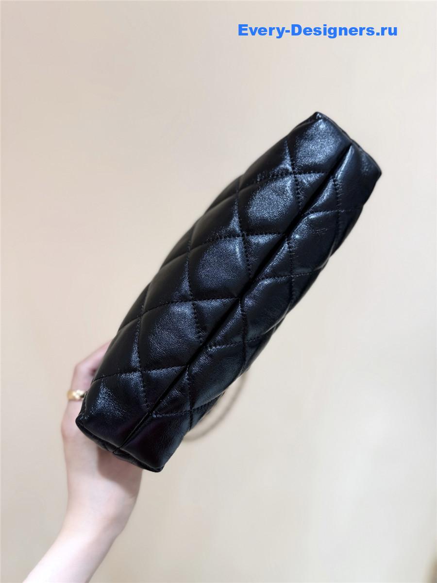 Ch**el black lambskin hobo