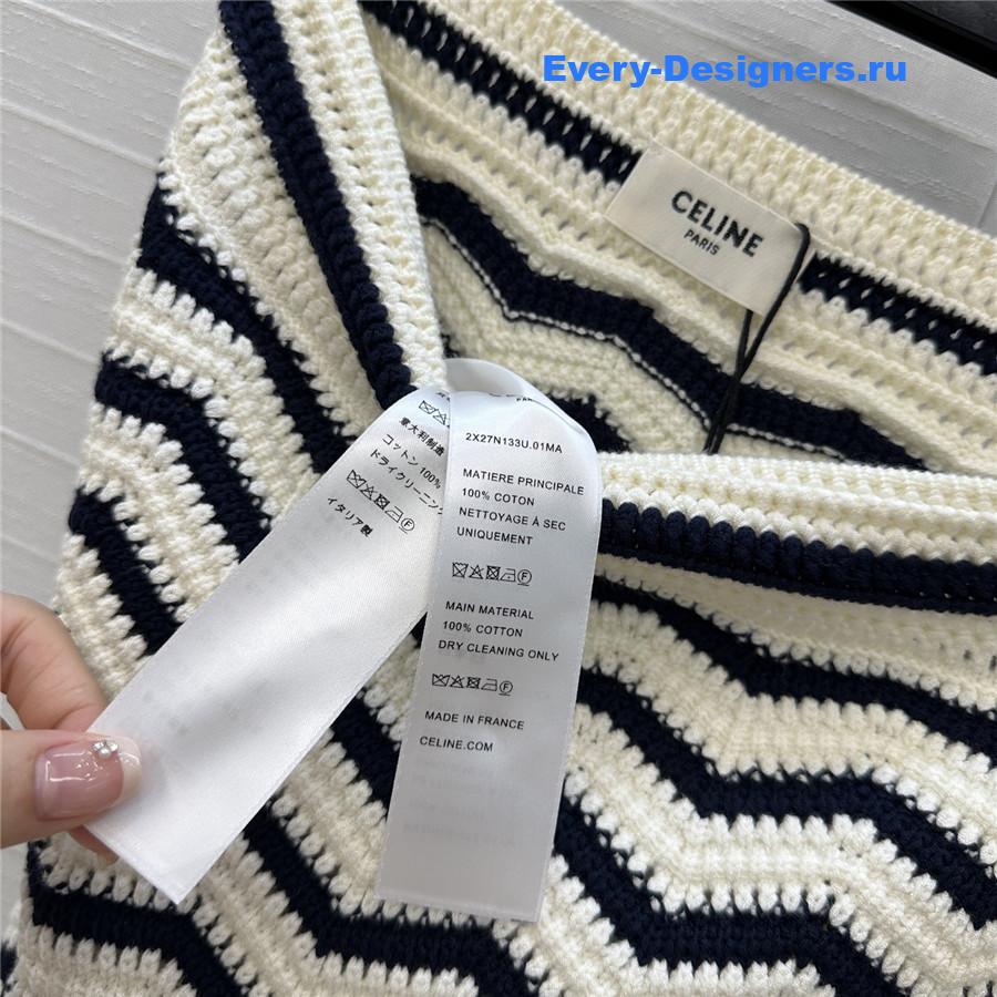 Ce1i*e wave stripe knit skirt