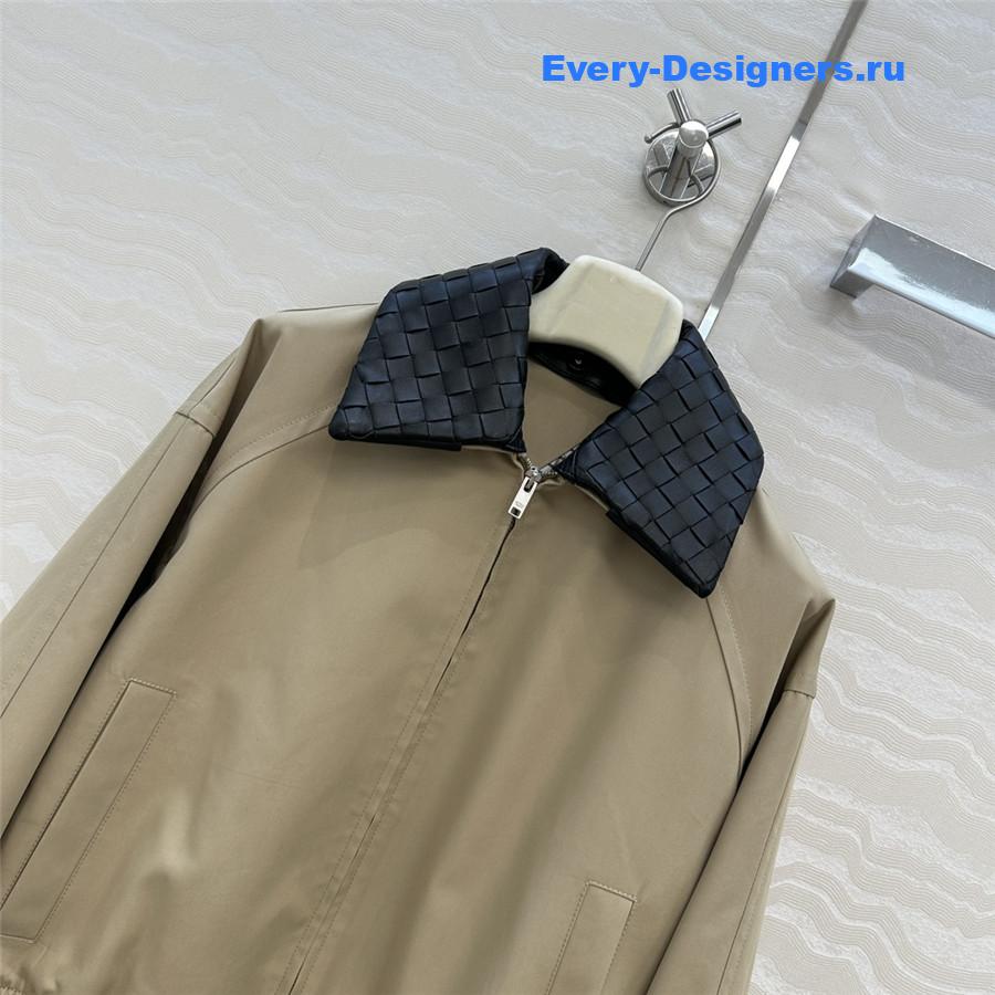 b0tt*ga Ven*ta beige intrecciato jacket