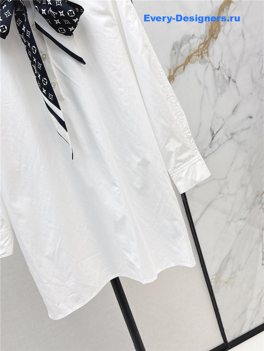 l0vis Vvtt0n monogram scarf shirt dress