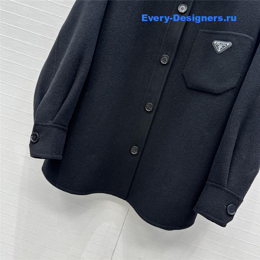 Pra*a bull denim shirt black