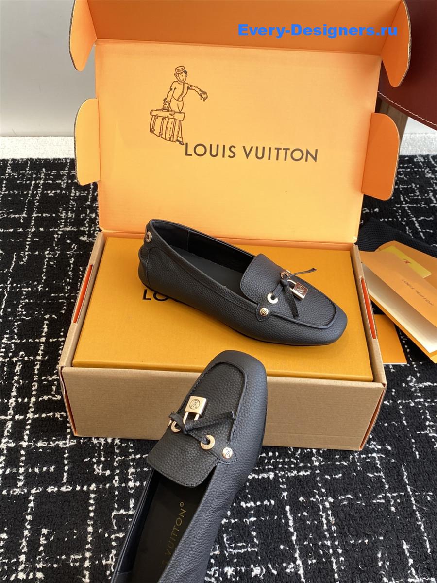 l0vis Vvtt0n gloria flat black loafers