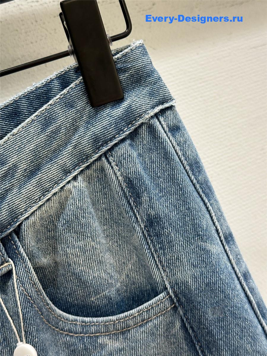 Ch**el vintage washed high-waist jeans