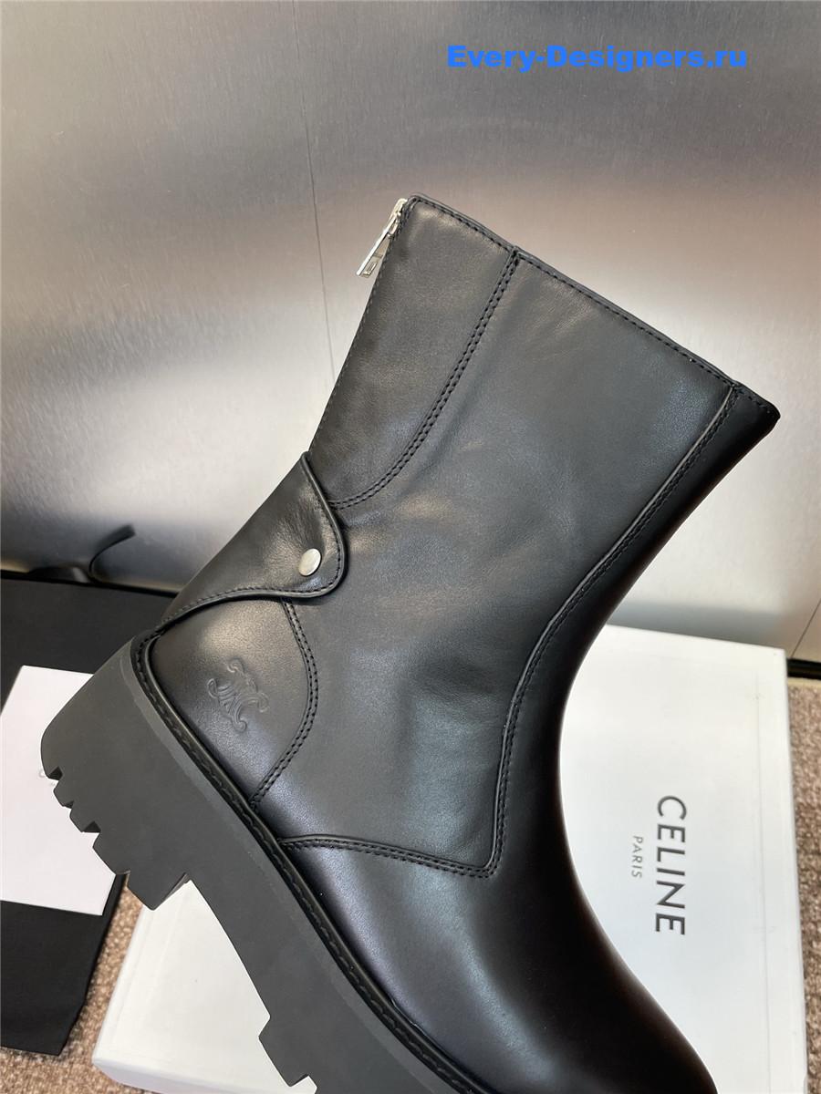 Ce1i*e bulky black calfskin boots