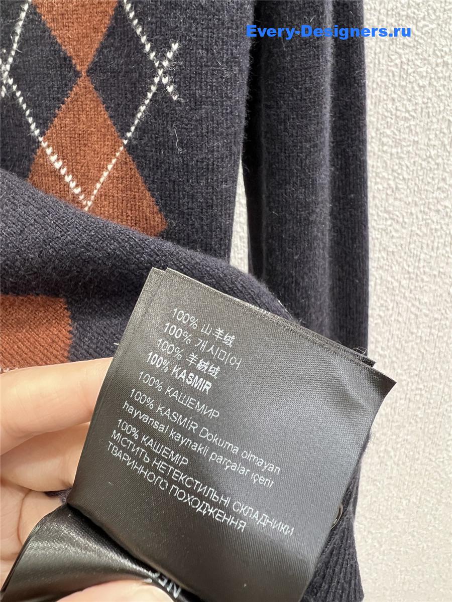 Miu Miu Navy Cashmere Polo Shirt