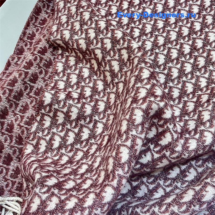 D10r burgundy oblique reversible scarf