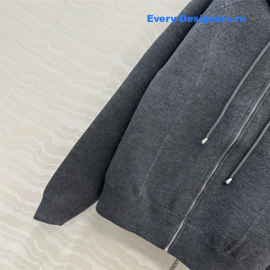 Pra*a dark grey wool hooded jacket