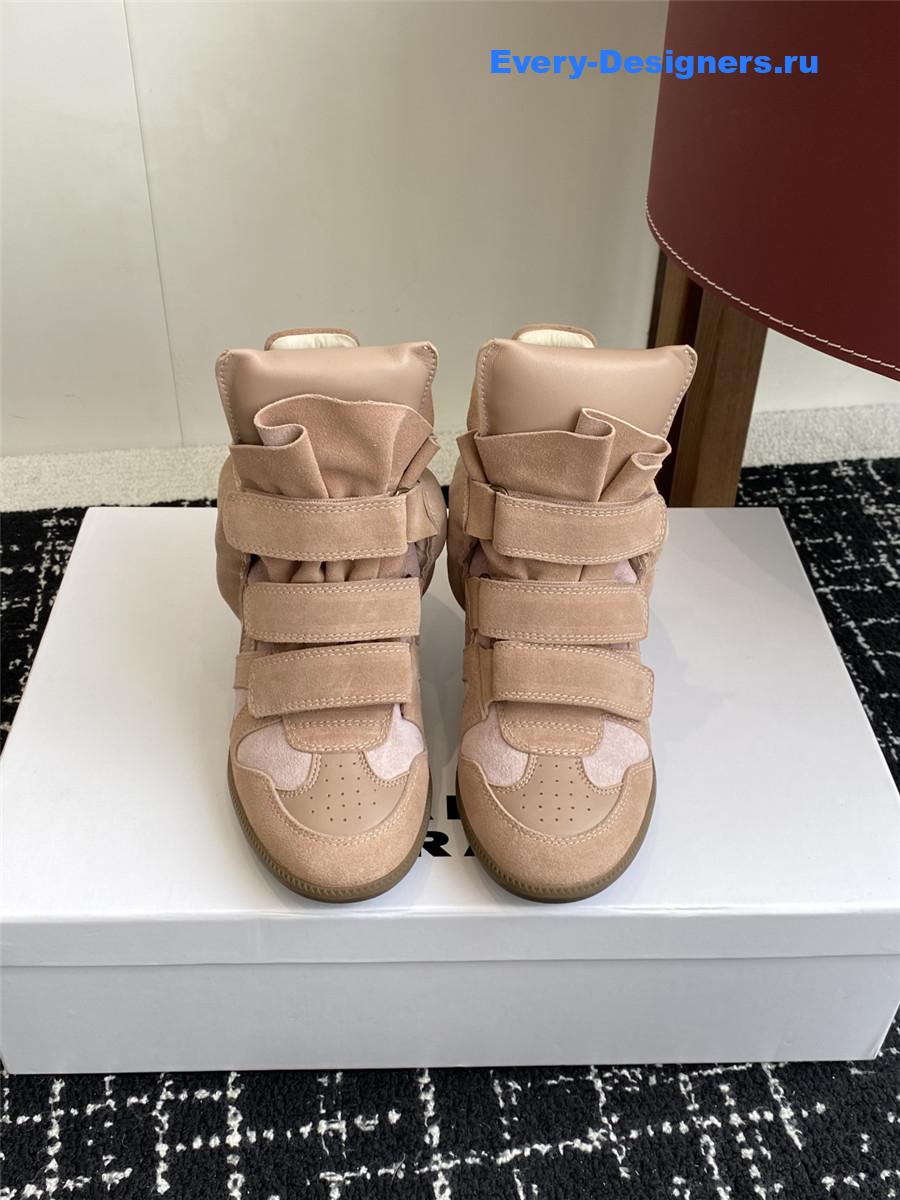 Isabel Marant Bekett Pink Leather Sneakers