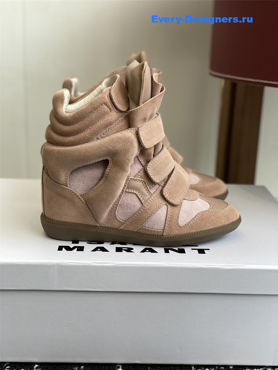 Isabel Marant Bekett Pink Leather Sneakers