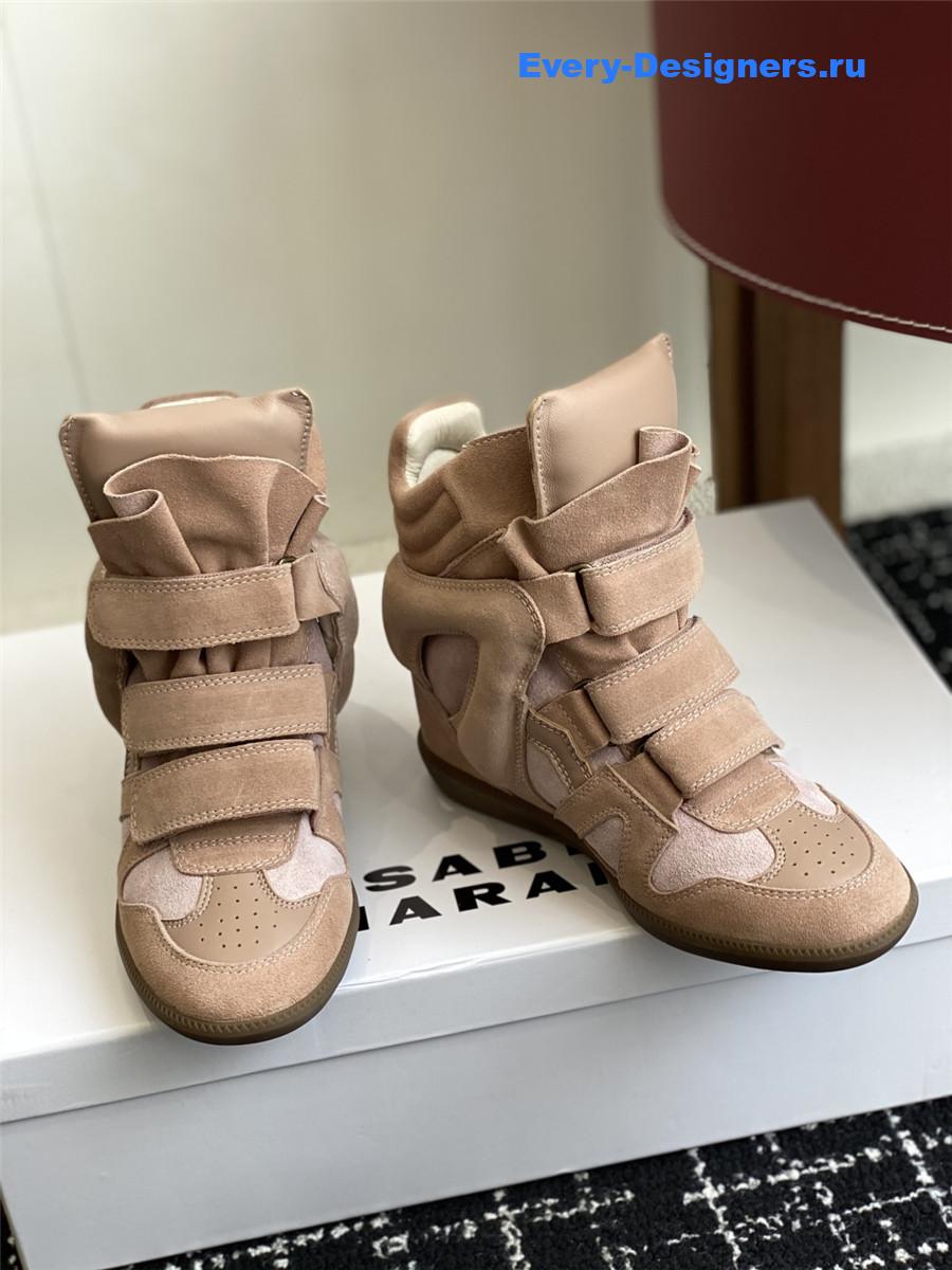 Isabel Marant Bekett Pink Leather Sneakers