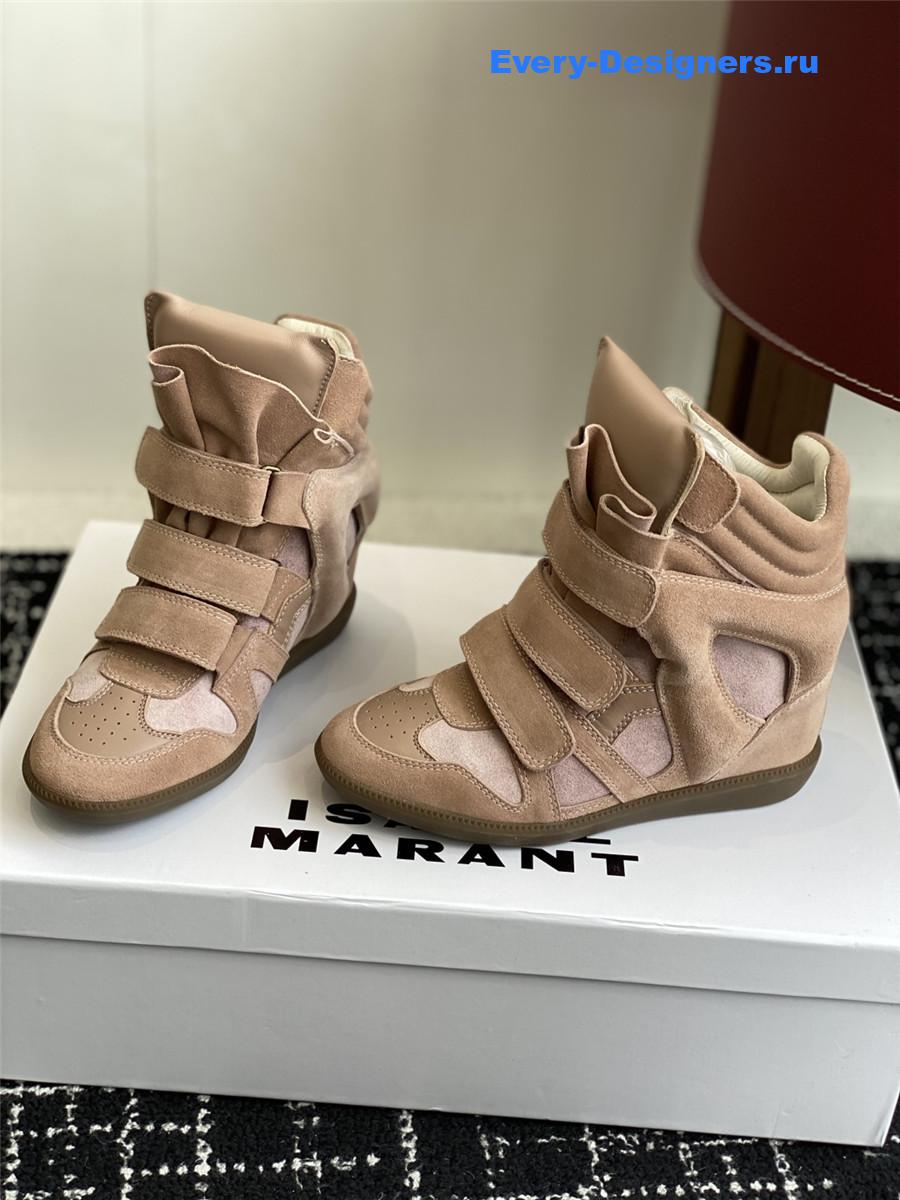 Isabel Marant Bekett Pink Leather Sneakers