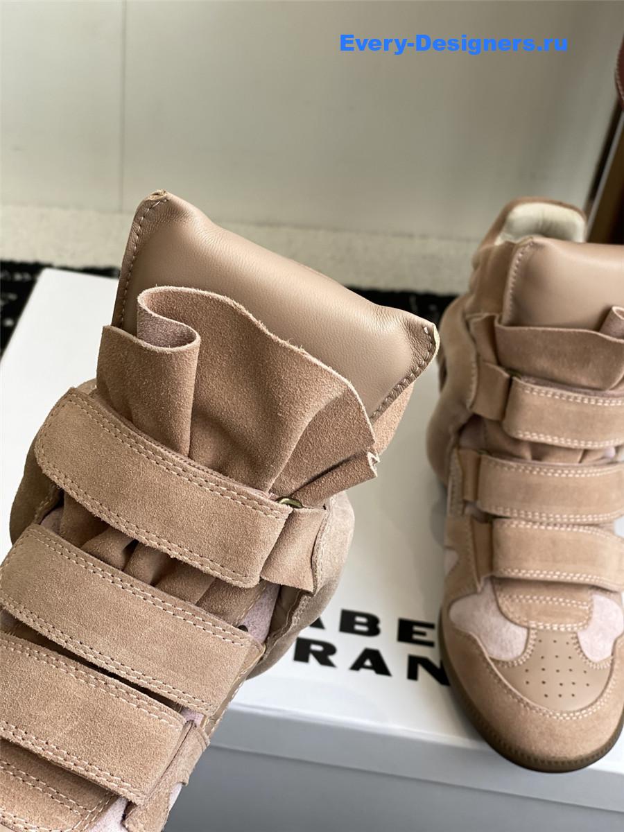 Isabel Marant Bekett Pink Leather Sneakers