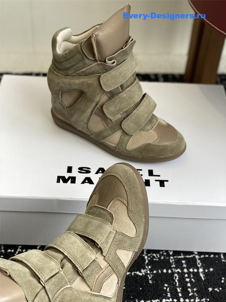 Isabel Marant Bekett Green Leather Sneakers