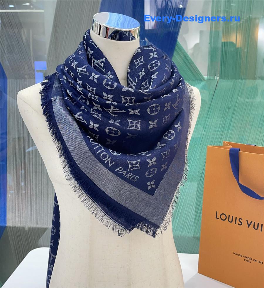 l0vis Vvtt0n monogram denim shawl scarf