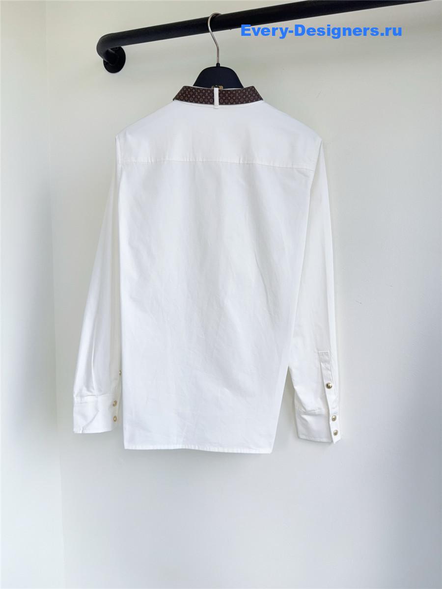 l0vis Vvtt0n white monogram belt shirt