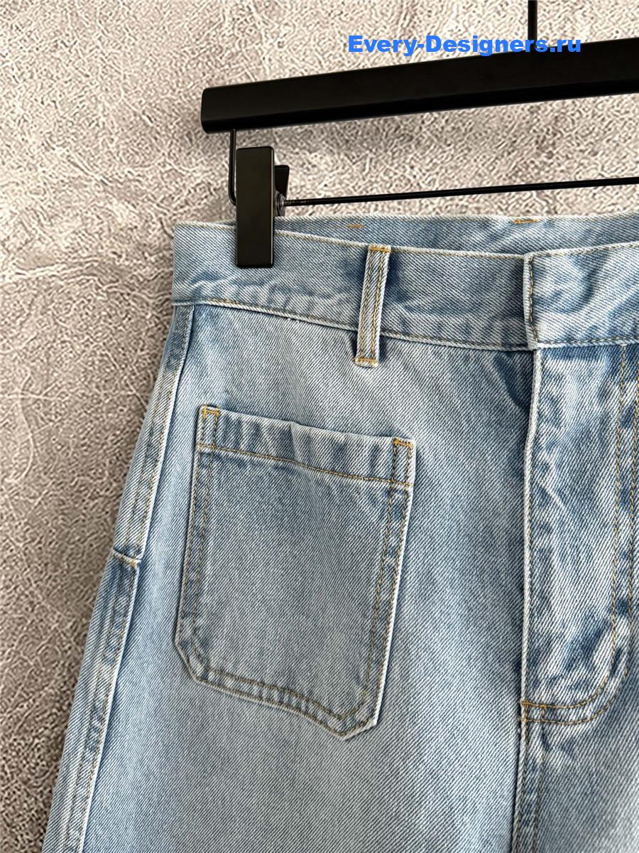 D10r high-rise wide-leg straight jeans