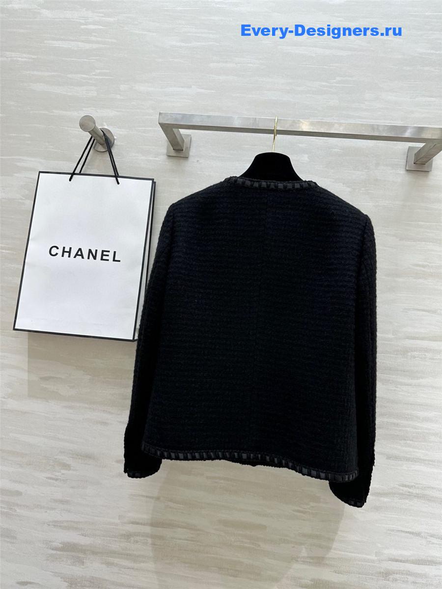 Ch**el wool-woven soft tweed coat