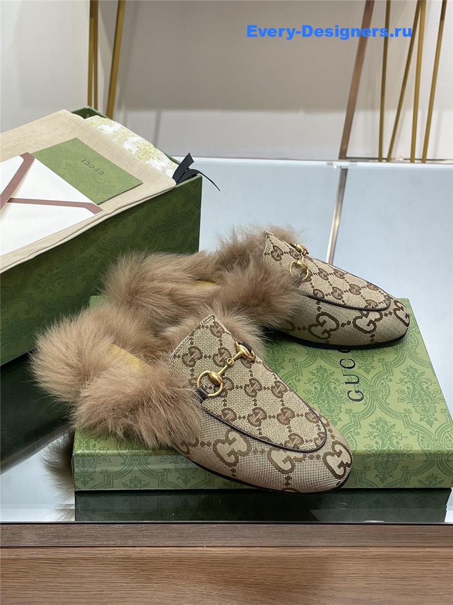 Gvc*1 gg brown canvas canvas mules