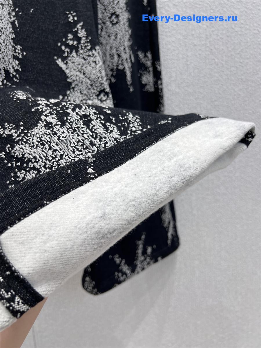 Ch**el black white fireworks print pants